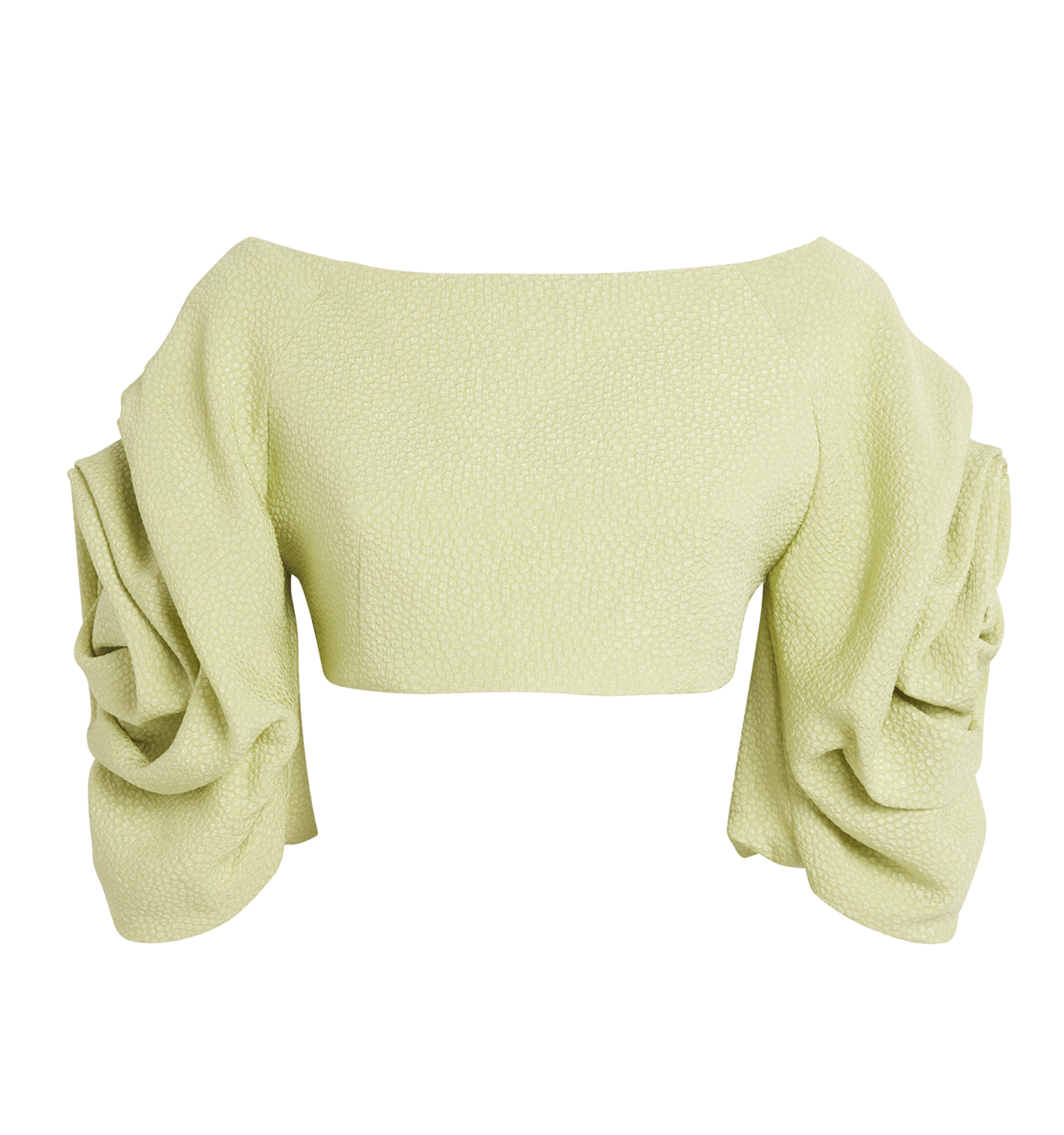 Edeline Lee Aphrodite-Sleeve Crop Top