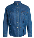 A.W.A.K.E. Mode Blue Long-Sleeve Denim Shirt