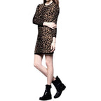 ALC Stretch Knit Leopard Mini dress