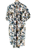 Diane Von Furstenberg White Patterned  Shirt Dress