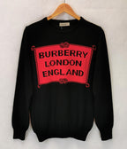 Burberry Black and Red Fine Knit Jumper
