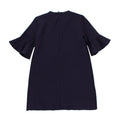 Il Gufo Girls 5Y Navy Ruffle Sleeve Dress