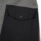 Dsquared2 Black & White Houndstooth Balmacaan Coat