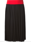 Victoria Beckham Colour-Block Pleated Midi Skirt