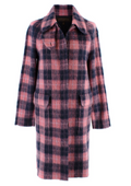 Louis Vuitton Pink & Blue Mohair Single Breasted Coat