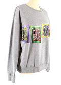 Grey Comic Print Sweatshirt