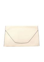 Valextra Cream Leather Envelope Clutch