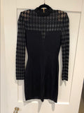 Balmain Harlequin-Print Illusion Mini Dress