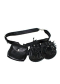 JW Anderson Black Leather Multi Pocket Cross Body Bag