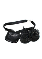JW Anderson Black Leather Multi Pocket Cross Body Bag