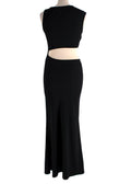 Christopher Esber Black Serpentine Embellished Midi Dress