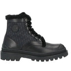 Dior Black Monogram Shearling Boots