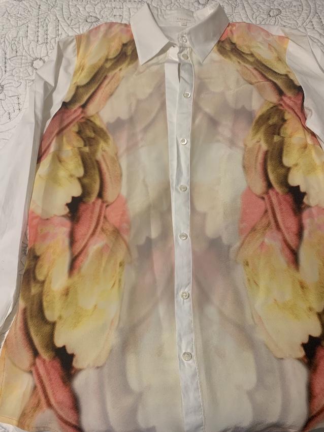 Escada Sheer printed White Shirt