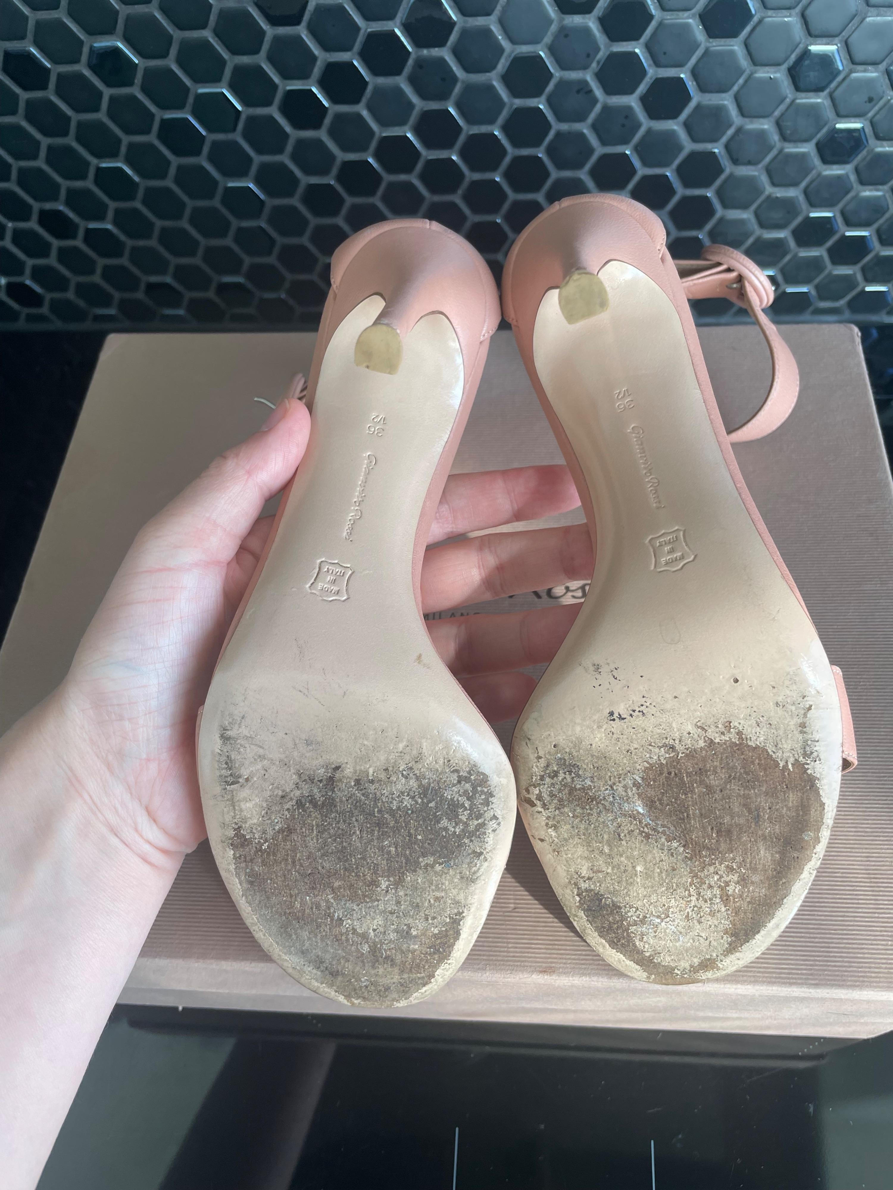 Gianvito Rossi Nude Leather Portofino Sandals