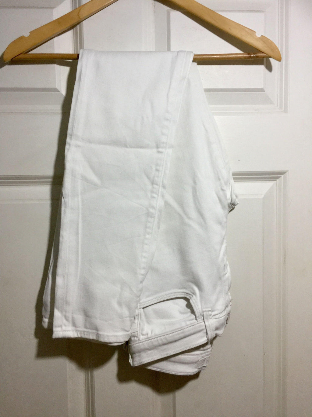 White stretch denim skinny jeans