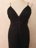 Marco cenzo De Slit Front Button Down Pleated Dress