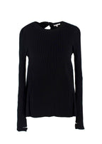 Helmut Lang Black Ribbed Bow Detail Backless Top