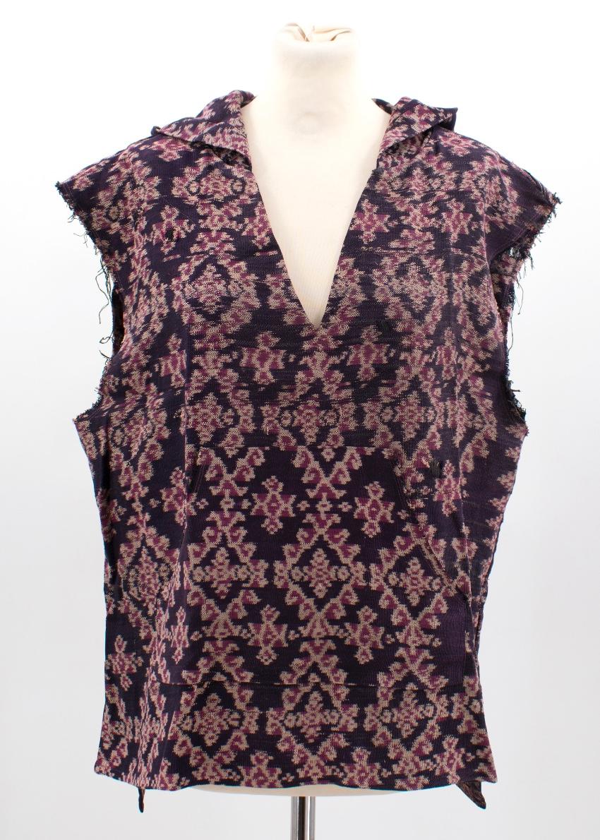 Baja East Cotton Pattern Hooded Top