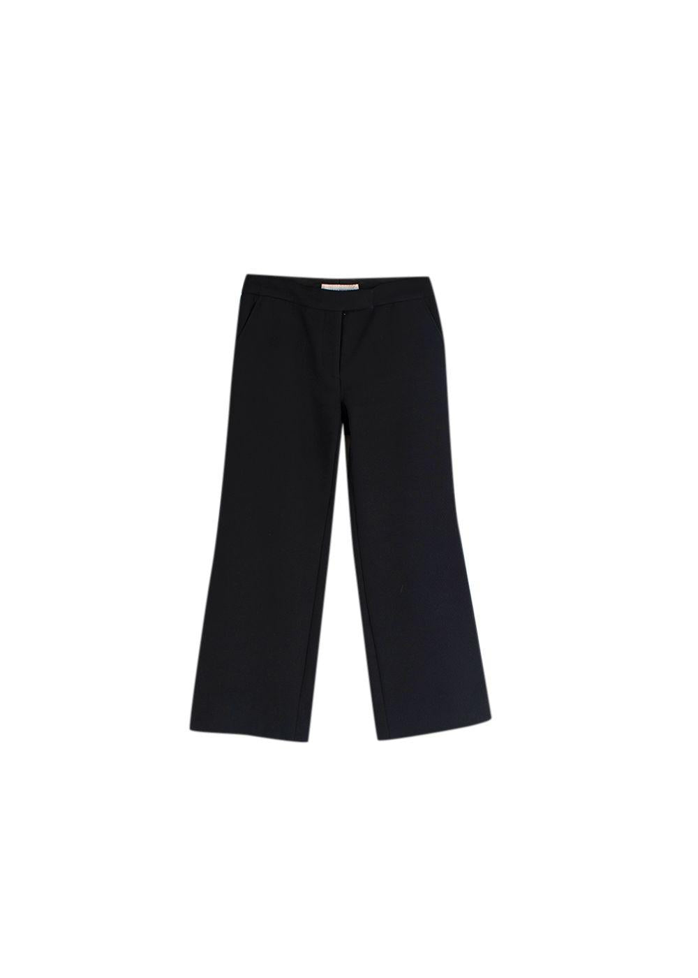 Black Textured Pants