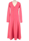 Coral Pink Midi Dress with Poppers