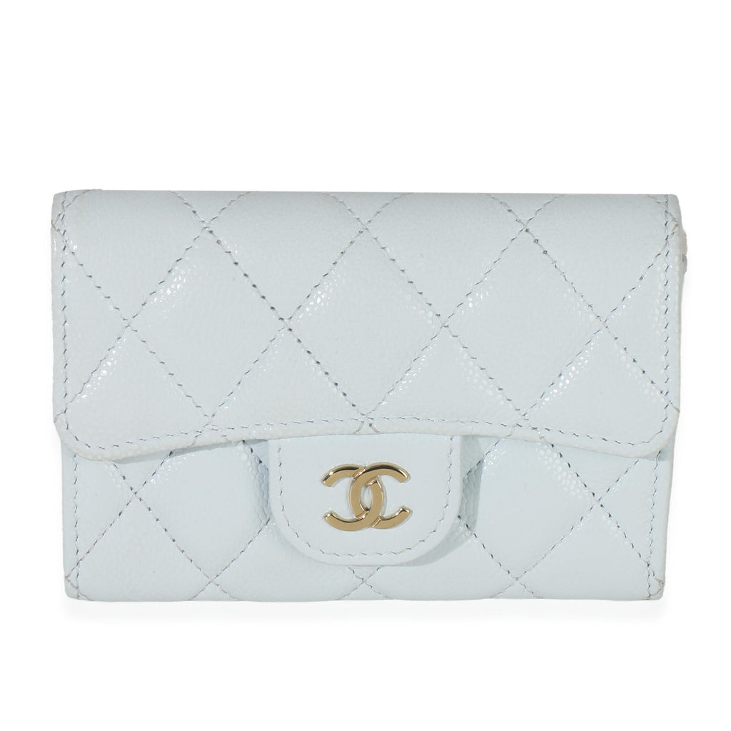 Chanel  Quilted Caviar Flap Card Holder