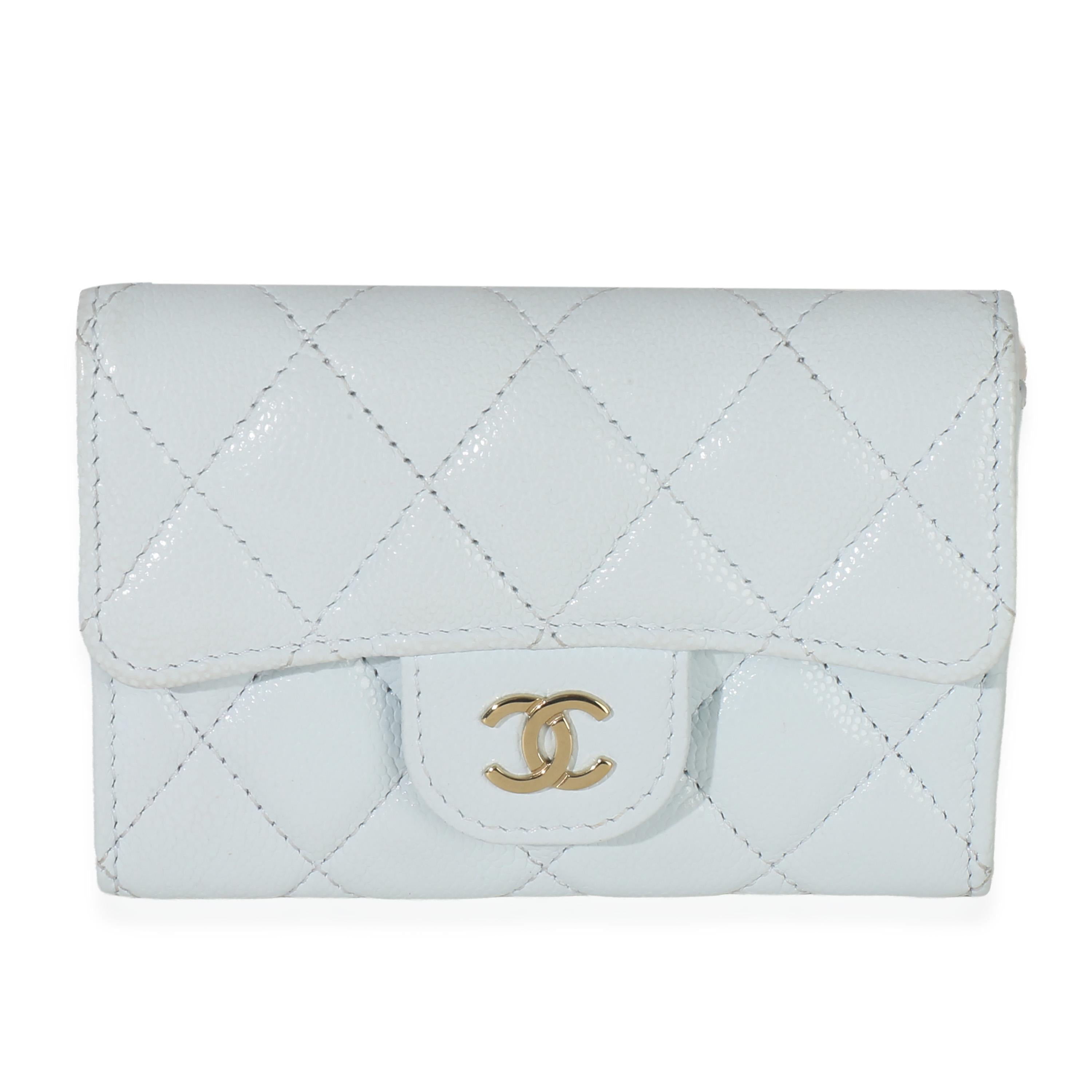 Chanel  Quilted Caviar Flap Card Holder