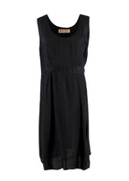 Marni Black Bias Cut Satin Dress