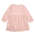 Bonnet a Pompon Pink Long Sleeve Patterned Dress