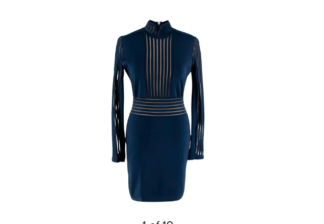 Balmain Navy Bodycon Dress
