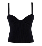 Magda Butrym Black Knitted Bustier Top