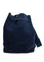 Mansur Gavriel Navy Suede Bucket Bag