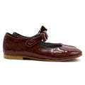 Bonpoint Girl's Patent Leather Burgundy Red Ballet Flats