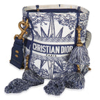 Christian Dior  Toile de Jouy Embroidery D-Bubble Bucket Bag