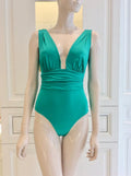 Nicole Olivier Emerald Green Couture One-Piece Swimsuit
