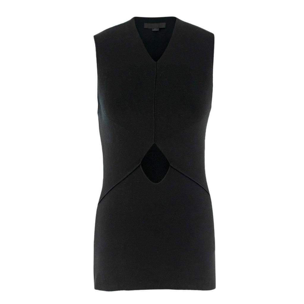 Alexander Wang Black Cut-out Sleeveless Top