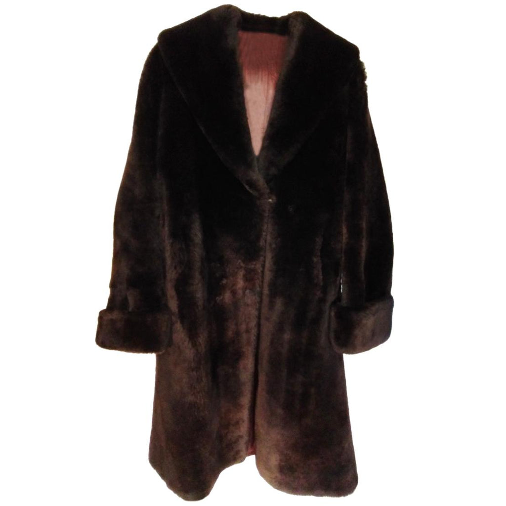 Bespoke Brown Shearling Coat