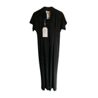 Black Wool Mid-Length Shirt Dress