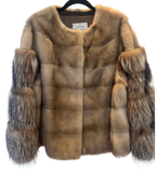 Yves Salomon Grey Mink Jacket/Coat