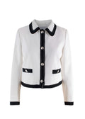Claudie Pierlot White Contrast Trim Jacket