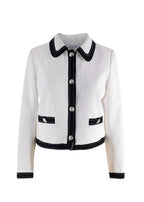 Claudie Pierlot White Contrast Trim Jacket