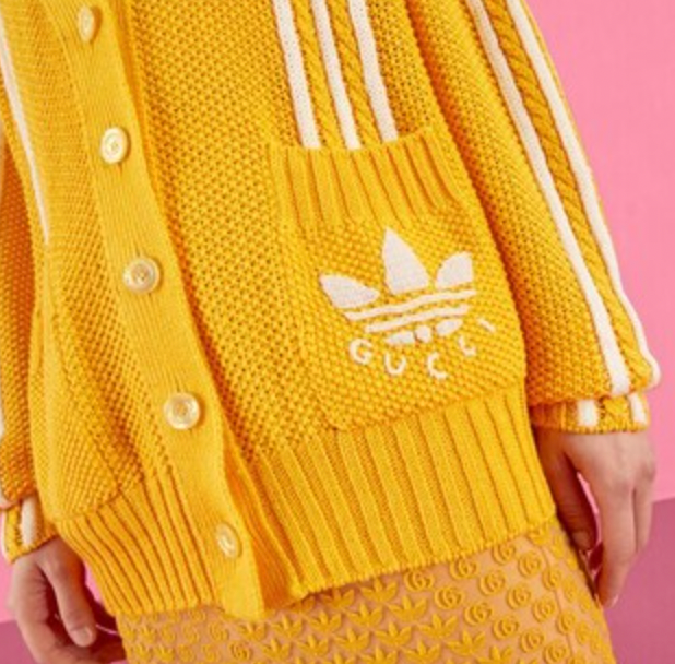 Gucci x Adidas Yellow Knit Cardigan