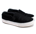Celine Black Pony Hair Slip On Sneakers