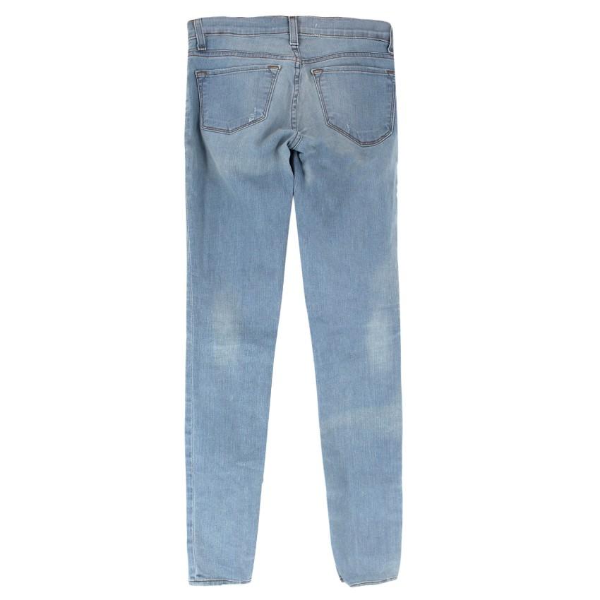 J Brand Blue Skinny Distressed Jeans