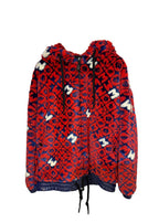 Moncler Red Faux Fur Grenoble Jacket