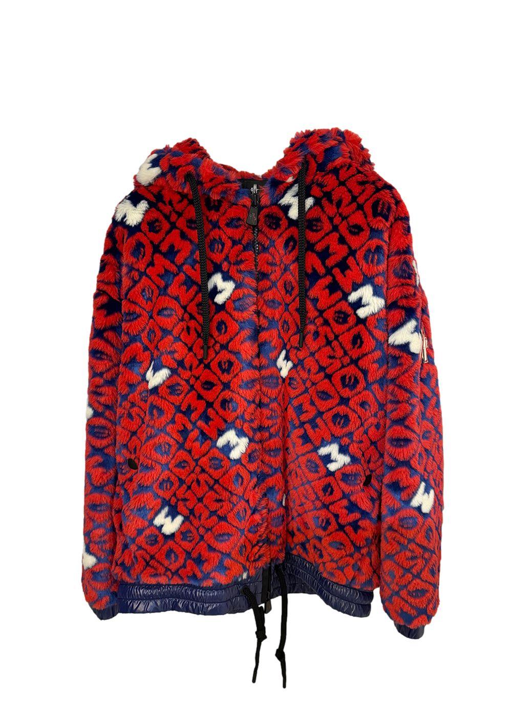 Moncler Red Faux Fur Grenoble Jacket