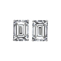 Emerald Cut Pair of 1.5 carat Lab Grown Diamond Stud Earrings - Custom Made
