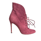Gianvito Pink Suede Ankle Boots