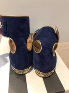 Aquazzura Lucky Star embellished suede ballet flats