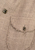Dolce & Gabbana Beige Tweed Double Breasted Jacket