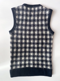 Joseph Check Mohair Blend Sweater Vest